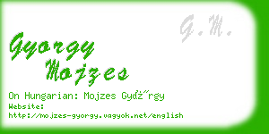 gyorgy mojzes business card